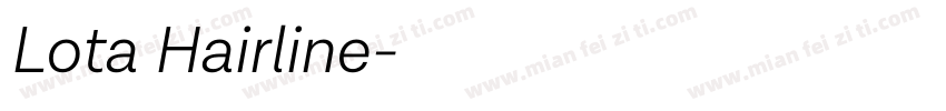 Lota Hairline字体转换